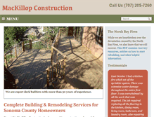 Tablet Screenshot of mackillopconstruction.com